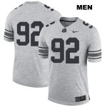 Men's NCAA Ohio State Buckeyes Haskell Garrett #92 College Stitched No Name Authentic Nike Gray Football Jersey WQ20N53DQ